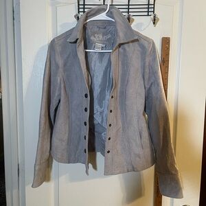 Live a Little Light Gray Leather Jacket